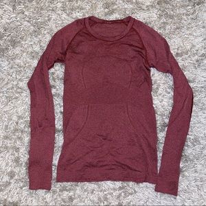lululemon athletica Tops - Lululemon swiftly tech burgundy long sleeve size 6 lululemon athletica Tops - Lululemon swiftly tech burgundy long sleeve size 6